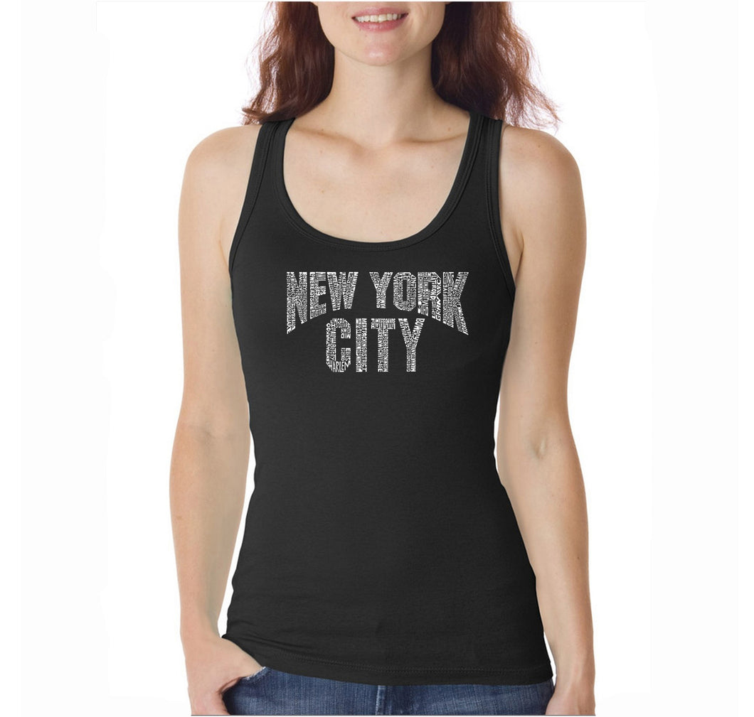 NYC NEIGHBORHOODS  - Women's Word Art Tank Top