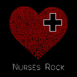 LA Pop Art Boy's Word Art Long Sleeve - Nurses Rock