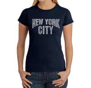 NYC NEIGHBORHOODS - Women's Word Art T-Shirt