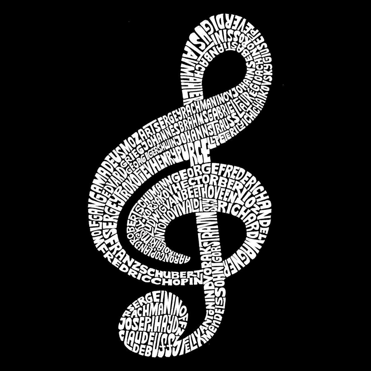 Music Note - Large Word Art Tote Bag – LA Pop Art