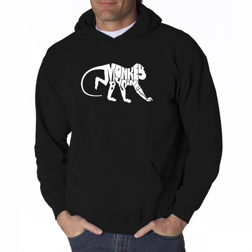 Monkey Business - Men's Word Art Hooded Sweatshirt