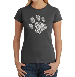 Dog Paw - Women's Word Art T-Shirt