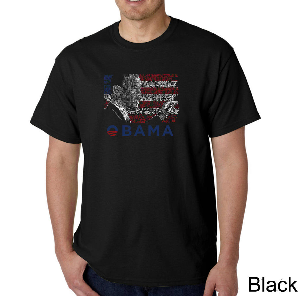 OBAMA AMERICA THE BEAUTIFUL - Men's Word Art T-Shirt