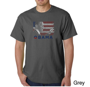 OBAMA AMERICA THE BEAUTIFUL - Men's Word Art T-Shirt