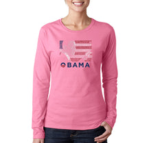 Load image into Gallery viewer, OBAMA AMERICA THE BEAUTIFUL - Women&#39;s Word Art Long Sleeve T-Shirt