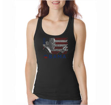 Load image into Gallery viewer, BARACK OBAMA ALL LYRICS TO AMERICA THE BEAUTIFUL - Women&#39;s Word Art Tank Top