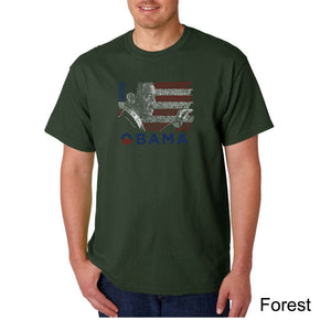 OBAMA AMERICA THE BEAUTIFUL - Men's Word Art T-Shirt