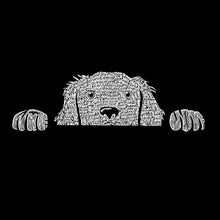 Load image into Gallery viewer, LA Pop Art Boy&#39;s Word Art Hooded Sweatshirt - Peeking Dog