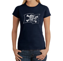 Load image into Gallery viewer, FAMOUS PIRATE CAPTAINS AND SHIPS - Women&#39;s Word Art T-Shirt