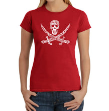Load image into Gallery viewer, PIRATE CAPTAINS, SHIPS AND IMAGERY - Women&#39;s Word Art T-Shirt