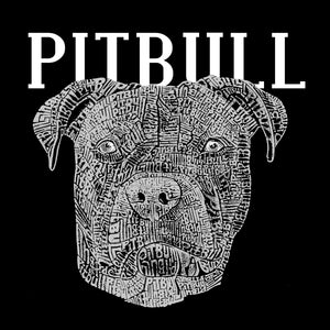 Pitbull Face - Women's Word Art V-Neck T-Shirt