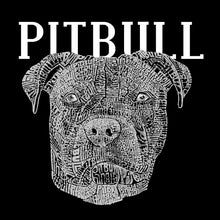 Load image into Gallery viewer, LA Pop Art Women&#39;s Dolman Cut Word Art Shirt - Pitbull Face