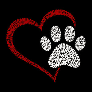 Paw Heart - Large Word Art Tote Bag