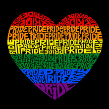 Load image into Gallery viewer, Pride Heart - Women&#39;s Word Art Hooded Sweatshirt