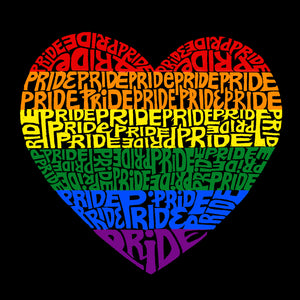 LA Pop Art Boy's Word Art Hooded Sweatshirt - Pride Heart