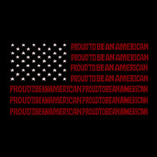 Load image into Gallery viewer, Proud To Be An American - Men&#39;s Word Art Crewneck Sweatshirt