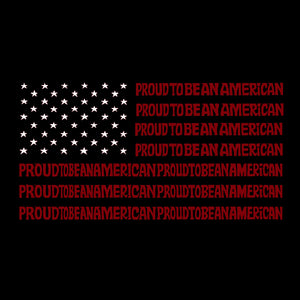 Proud To Be An American - Men's Word Art Crewneck Sweatshirt