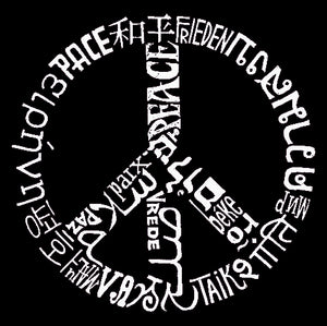 THE WORD PEACE IN 20 LANGUAGES - Girl's Word Art T-Shirt