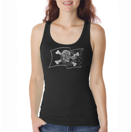 FAMOUS PIRATE CAPTAINS AND SHIPS  - Women's Word Art Tank Top
