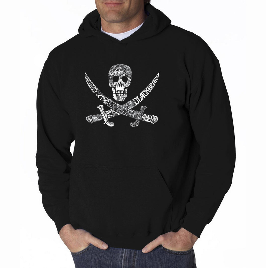 PIRATE CAPTAINS, SHIPS AND IMAGERY - Men's Word Art Hooded Sweatshirt