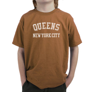 POPULAR NEIGHBORHOODS IN QUEENS, NY - Boy's Word Art T-Shirt