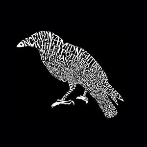 LA Pop Art Boy's Word Art Long Sleeve - Edgar Allan Poe's The Raven