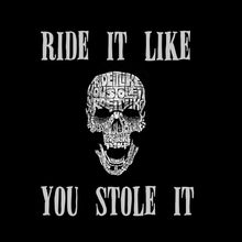 Load image into Gallery viewer, Ride It Like You Stole It - Men&#39;s Raglan Baseball Word Art T-Shirt