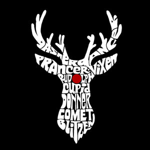 Santa's Reindeer  - Women's Word Art V-Neck T-Shirt