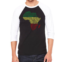 Load image into Gallery viewer, Countries in Africa - Men&#39;s Raglan Baseball Word Art T-Shirt