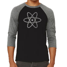 Load image into Gallery viewer, ATOM - Men&#39;s Raglan Baseball Word Art T-Shirt