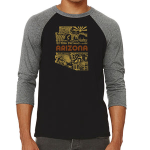 Az Pics - Men's Raglan Baseball Word Art T-Shirt