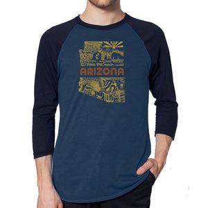Az Pics - Men's Raglan Baseball Word Art T-Shirt