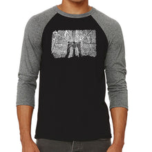Load image into Gallery viewer, Brooklyn Bridge - Men&#39;s Raglan Baseball Word Art T-Shirt