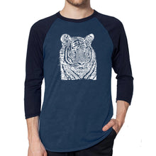 Load image into Gallery viewer, Big Cats - Men&#39;s Raglan Baseball Word Art T-Shirt