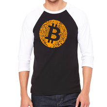 Load image into Gallery viewer, Bitcoin  - Men&#39;s Raglan Baseball Word Art T-Shirt