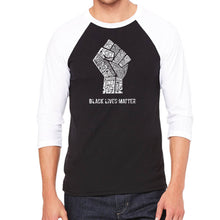 Load image into Gallery viewer, Black Lives Matter - Men&#39;s Raglan Baseball Word Art T-Shirt