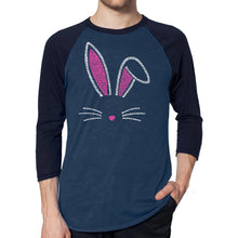 Load image into Gallery viewer, Bunny Ears  - Men&#39;s Raglan Baseball Word Art T-Shirt