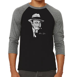 AL CAPONE ORIGINAL GANGSTER - Men's Raglan Baseball Word Art T-Shirt