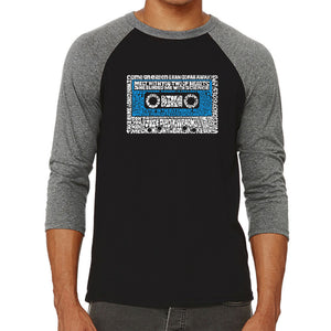 80s One Hit Wonders  - Men's Raglan Baseball Word Art T-Shirt