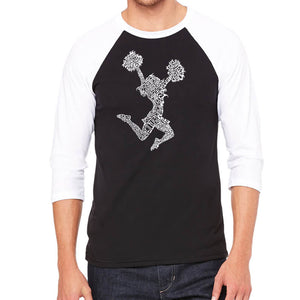 Cheer - Men's Raglan Baseball Word Art T-Shirt