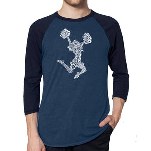 Cheer - Men's Raglan Baseball Word Art T-Shirt