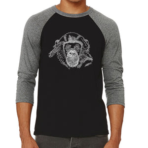 Chimpanzee - Men's Raglan Baseball Word Art T-Shirt