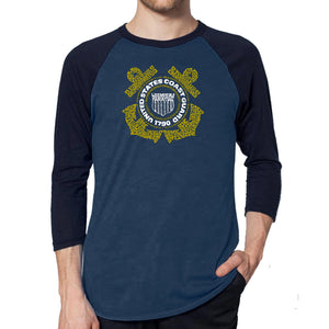 Coast Guard - Men's Raglan Baseball Word Art T-Shirt