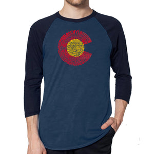 Colorado - Men's Raglan Baseball Word Art T-Shirt