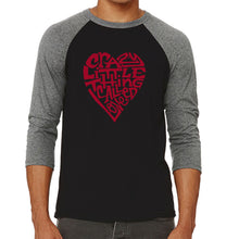 Load image into Gallery viewer, Crazy Little Thing Called Love - Men&#39;s Raglan Baseball Word Art T-Shirt