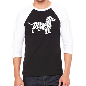 Dachshund  - Men's Raglan Baseball Word Art T-Shirt