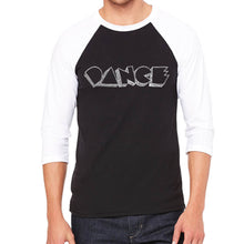 Load image into Gallery viewer, DIFFERENT STYLES OF DANCE - Men&#39;s Raglan Baseball Word Art T-Shirt
