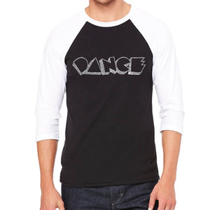 DIFFERENT STYLES OF DANCE - Men's Raglan Baseball Word Art T-Shirt