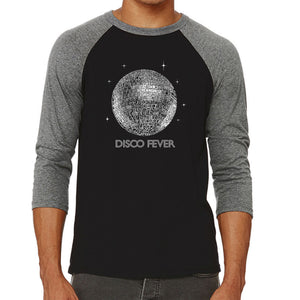 Disco Ball - Men's Raglan Baseball Word Art T-Shirt