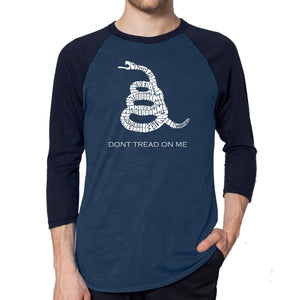 DONT TREAD ON ME - Men's Raglan Baseball Word Art T-Shirt